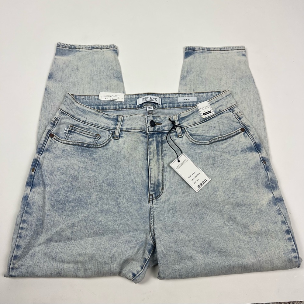 Judy Blue Slim Fit Jeans Light Wash High Rise Size 18W